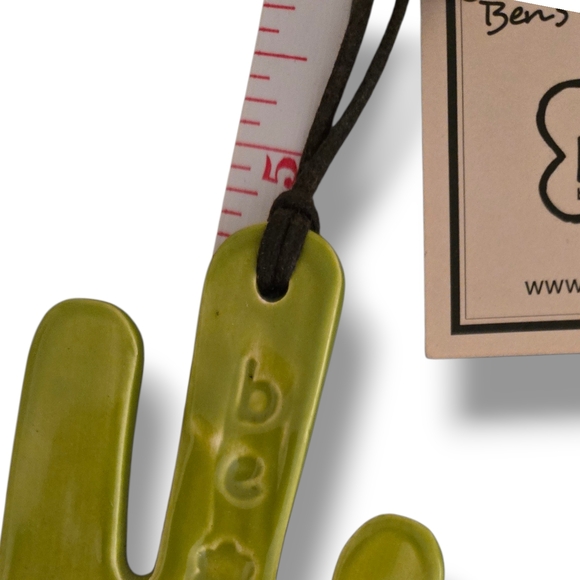 Ben's Bell's 'Be Kind' Ceramic Cactus Windchime - Picture 4 of 7